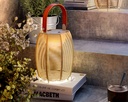 Lámpara de mesa Tanit beige-Asa Terracota, 1.5W, LED, 2700K, atenuable