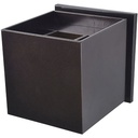  Aplique de pared cuadrado LED 2X3W, 312lm, aletas ajustables, Marine Grade Wet Location. Bronce
