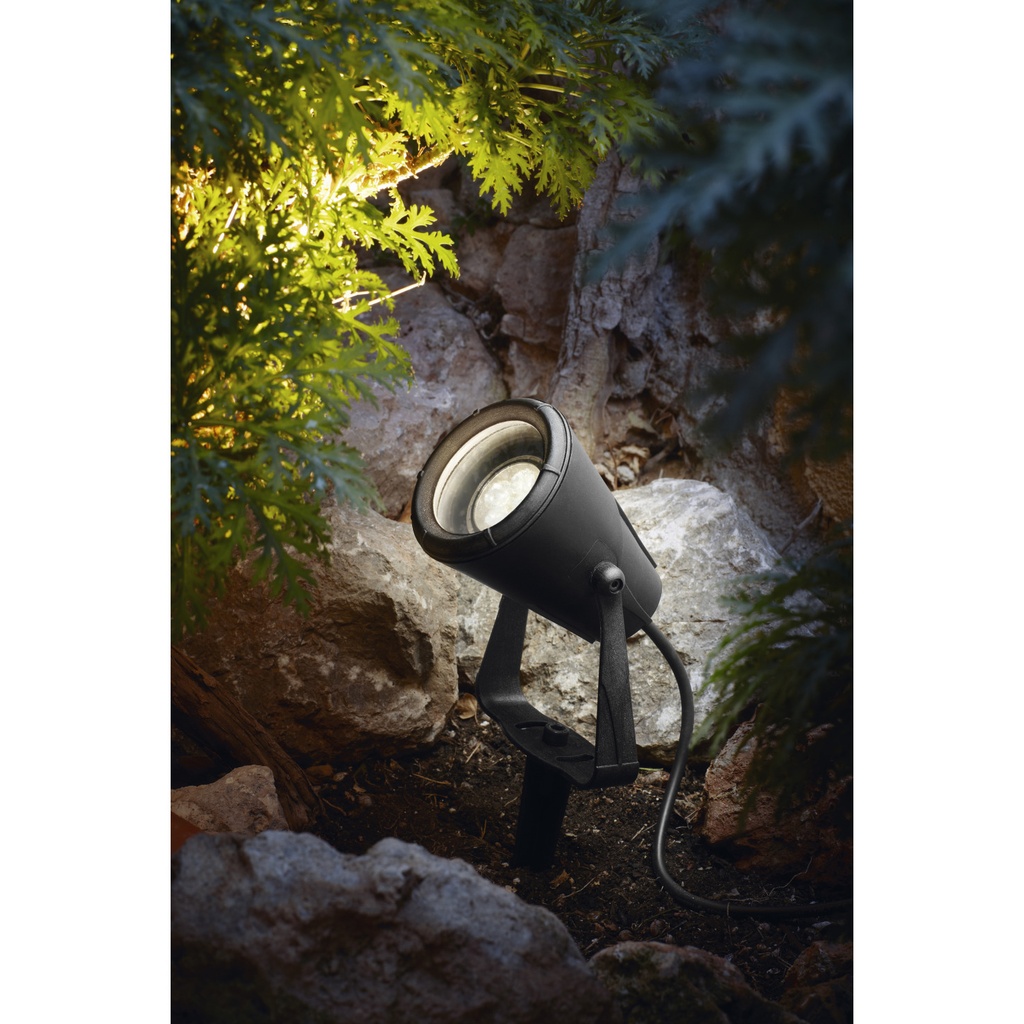 Proyector Geronimo IP65 GU10 4.5W Negro.