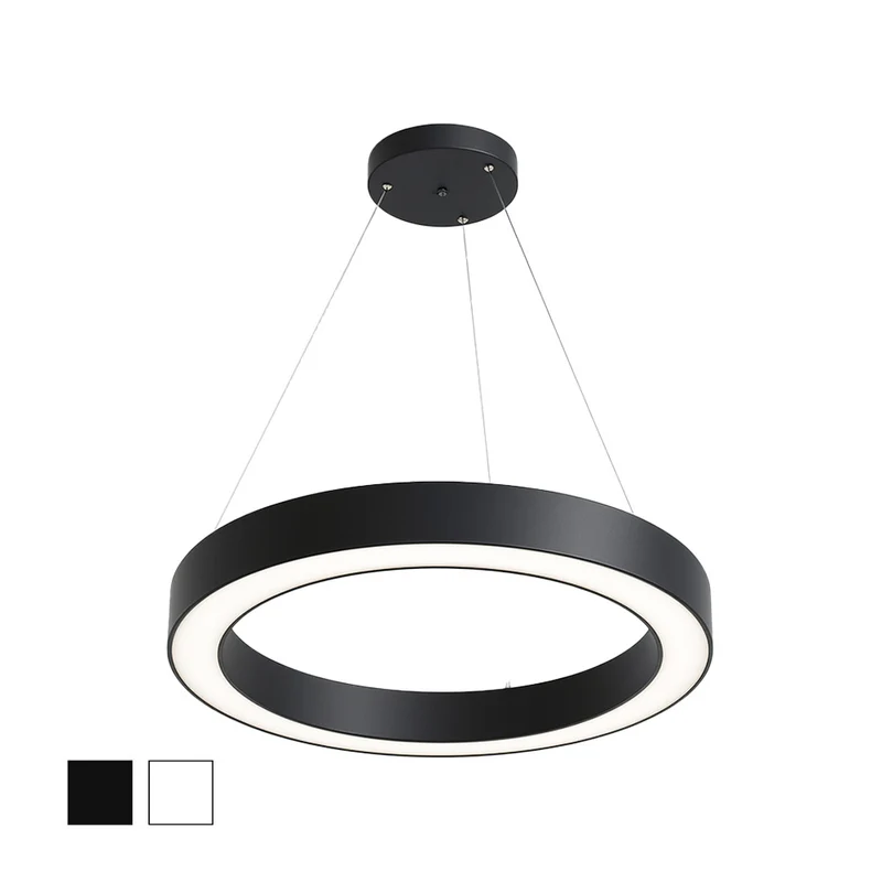 Luminaria colgante,  LED   24"   Incluye módulo 50.7 watt, 3685 lumen, 90 CRI, 3000K or 3500K LED. Dimmable  compatible ELV, TRIAC and 0-10V dimmers