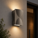 Luminaria tipo Aplique de pared para interior / exterior, 9" de alto, LED integrado 28W, 900LM, 3000K, CRI 90.
