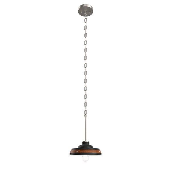 Luminaria decorativa tipo colgante de 1 luz, Ø10" x 13", para 1 bombillo E26 de hasta 60W, 120V, no incluido.