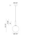 Luminaria decorativa colgante, para bombillo E27. Aged Gold Brass/ Opal Glass shade