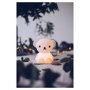 Mini luz tipo Oso, Bundle of light BORIS, hecho de silicona blanda, sin BPA, interruptor on/off incluido, se apaga automaticamente despues de 15 minutos, CR2032 cell battery incluida, 8x8x11 cm, LED 2700K