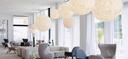 Luminaria decorativa colgante Luna 120cm, para bombillo E27