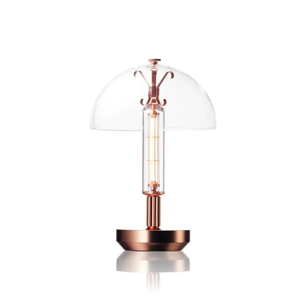 Lampara de mesa pantalla de cristal Barcarolle 60, Copper D16 x H 17