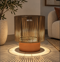 Modelo especial Sobremesa Encordada Pantalla diámetro 40H 30cm Base de terracota Diametro 30H 15 cm. Sistema led para exterior  USA