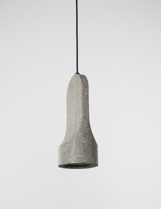 Decorative pendant luminaire with integrated LED, Parga, natural stone finish, 100-277V-60Hz: 8W 2700K 960lm bult-in
