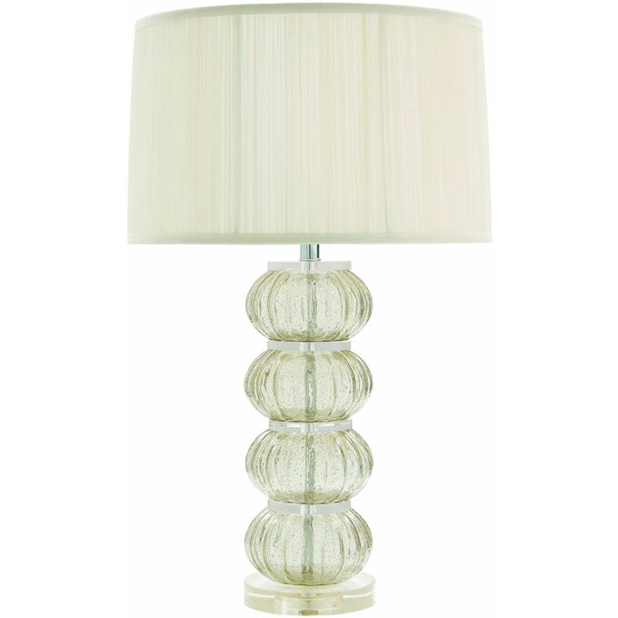 Luminaria de mesa Mya para 1 bombillo E26 (no incluido). Altura: 31.5". Ancho: 19". Diámetro superior de la pantalla: 18".