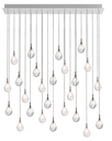 Chandelier Soap Mini de 26 piezas, incluye canopy rectangular, con burbujas (13 frosted and 13 clear).