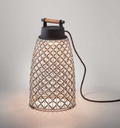 Nans portable M/49 outdoor - table lamp - graphite brown - brown shade. 