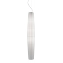 Lámpara colgante Maxi S/01, 4XE26 9W max, Instalación Superior - Níquel Satinado, Pantalla Cinta Translúcida Blanca