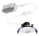 Luminaria LED empotrable de 2", dirigible Potencia de 5W,350 lm y temperatura de color seleccionable 5CCT: 2700K, 3000K, 3500K, 4000K y 5000K. 120V, regulable mediante TRIAC/ELV.