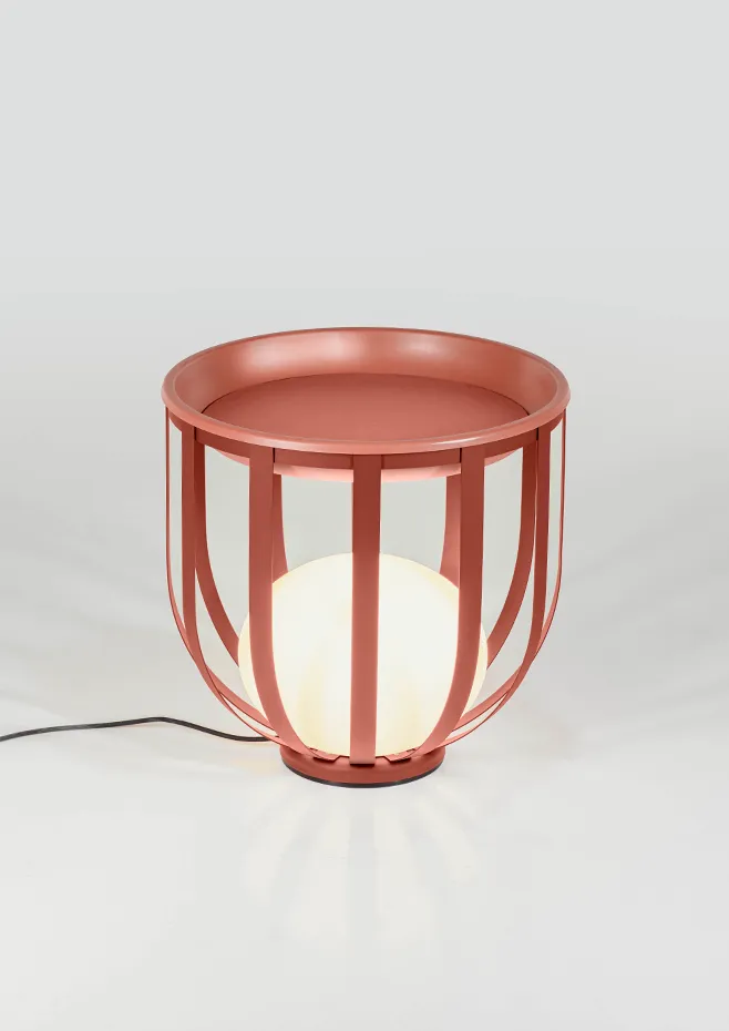 Lampara de pie estructura metalica BOLS P-4028X oxide red