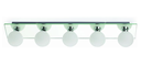 Wall sconce / vanity luminaire for 5 x G9 bulbs, 25W max. each, 230-240V, 50/60Hz.(Buld not included)