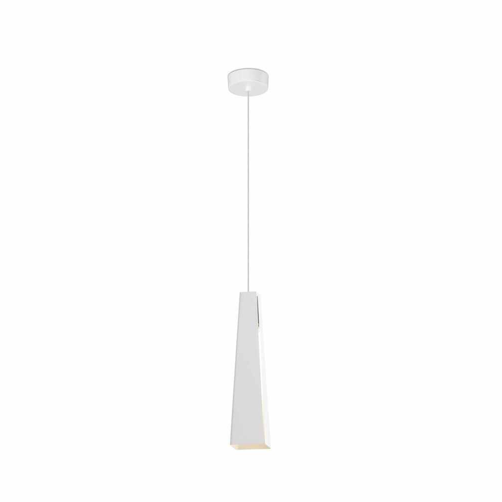 Lámpara colgante Pluma, LED 6W, 3000K, 450Lm. Blanco