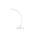 Lámpara Otto flexo blanco, cuerpo de silicona, difusor opal, LED 6W, 4000K. Blanco