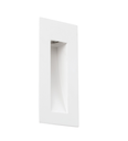 Trimless LED steplight, 1W, 80 lm, 2700K, 112LM, 10.5 × 24.5, dimmable, white finish.