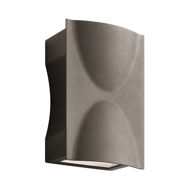 Indoor / outdoor wall sconce, 9" height, integrated 28W LED, 900LM, 3000K, 90 CRI.