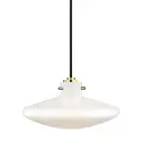 Luminaria decorativa tipo colgante, Ø9.5" x 5.25", para 1 bombillo LED G9 de hasta 4W, 120VAC.