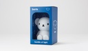 Mini bear-shaped light, Bundle of Light BORIS, made of soft silicone, BPA-free, includes an on/off switch, automatically turns off after 15 minutes, CR2032 cell battery included, 8 x 8 x 11 cm, 2700K LED.
