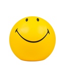 Smiley-shaped lamp, SMILEY XL, made of hard polyethylene, includes a kit containing an adapter + power cable with touch dimming button, 6 brightness settings, 2700K LED. 
