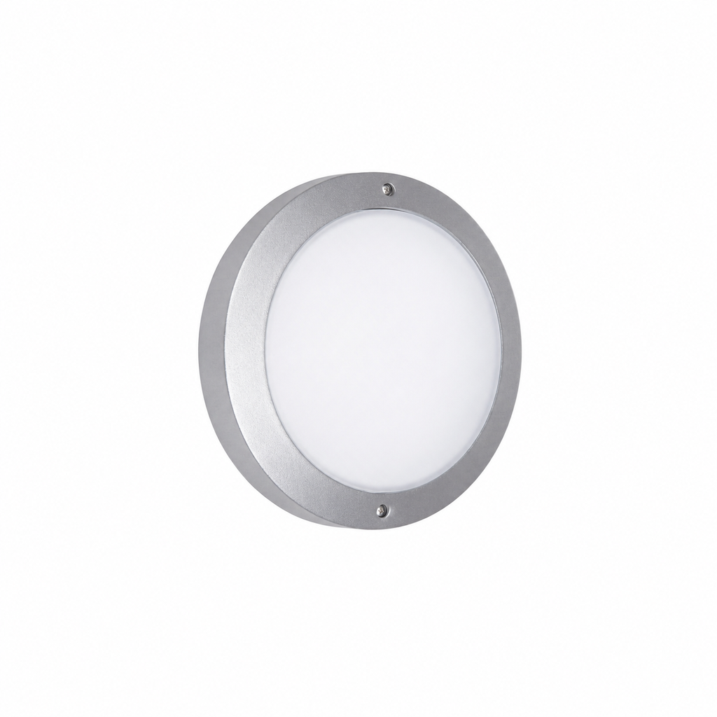 Outdoor surface-mounted wall/ceiling light, 270 x 270 x 75 mm, for E27 LED bulb up to 11W, with symmetrical direct light output