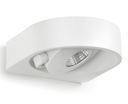 ALIYA wall light with an integrated 5W COB LED, 3000K color temperature, and white finish.