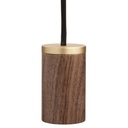 Description Decorative pendant luminaire, 2" length x 2" width x 3 1/8" height, E26 base, 60W max, walnut finish. 110-120V, IP20, compatible with Tala E26 bulbs, recommended dimmer Lutron Diva DVELV-300P, 2-year warranty.