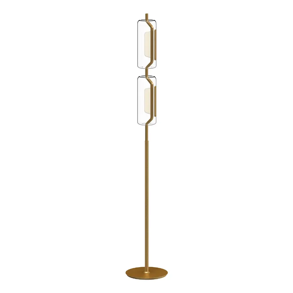 Decorative floor lamp, Ø9-7/8" x 63-1/2", integrated LED with DC driver, 17W, 1075 delivered lumens, 3000K, 90 CRI.