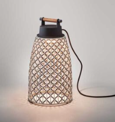 Nans portable M/49 outdoor - table lamp - graphite brown - brown shade. 
