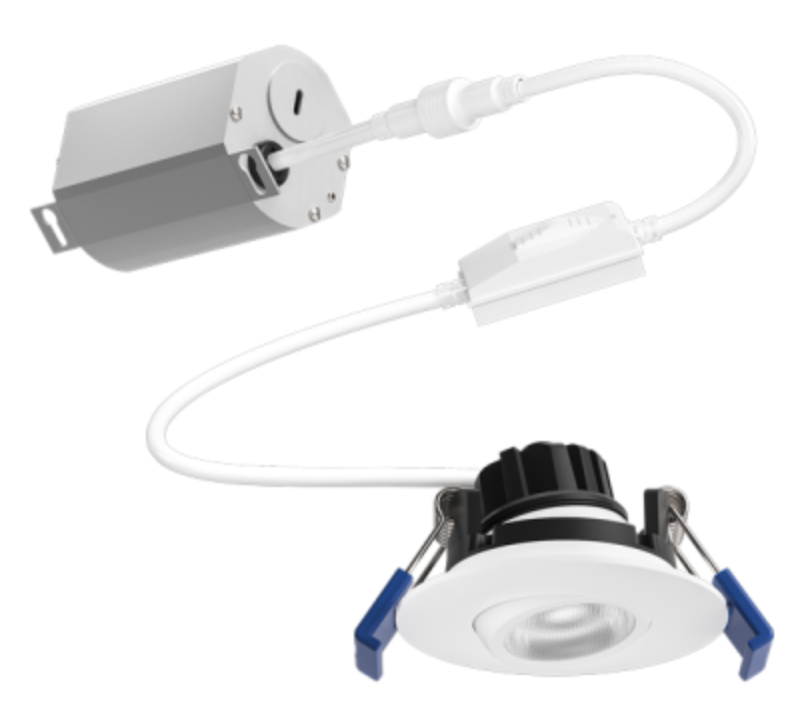 Luminaria LED empotrable de 2", dirigible Potencia de 5W,350 lm y temperatura de color seleccionable 5CCT: 2700K, 3000K, 3500K, 4000K y 5000K. 120V, regulable mediante TRIAC/ELV.