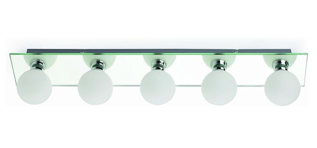 Wall sconce / vanity luminaire for 5 x G9 bulbs, 25W max. each, 230-240V, 50/60Hz.(Buld not included)