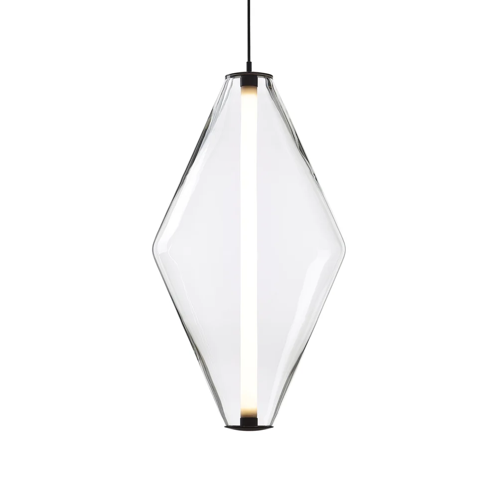 Buoy double cone clear, silver fitting, 5 m cable, USA, TRIAC+canopy